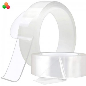 Promoción moda multifunción lavable reutilizable extraíble doble lado fuerte adhesivo gel agarre magia nano cinta de succión