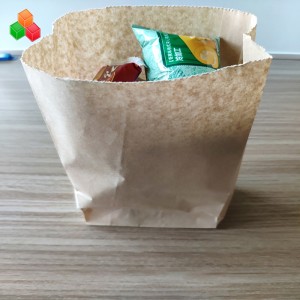Venta caliente OEM tamaño personalizado impresión reciclado respetuoso del medio ambiente bolsa de compras de papel kraft marrón para break snack craft embalaje de regalo
